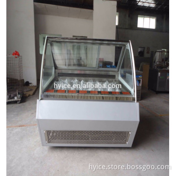 V-shaped ice cream display freezer for sale
